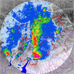Immagini prodotte dal radar meteorologico del monte Macaion