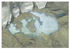 Viene riportato un esempio di perimetrazione del ghiacciaio del Careser. Per maggiori informazioni sull'attivit seguire il collegamento cliccando sull'immagine che riporta al sito web di meteotrentino.